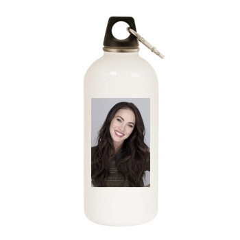 Megan Fox White Water Bottle With Carabiner