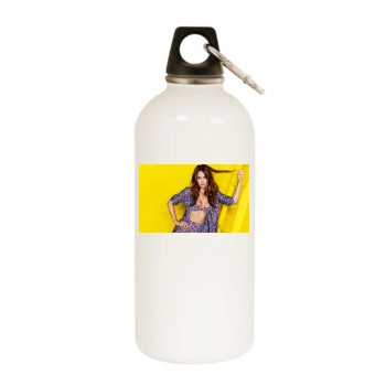 Megan Fox White Water Bottle With Carabiner