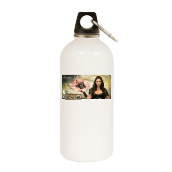 Megan Fox White Water Bottle With Carabiner