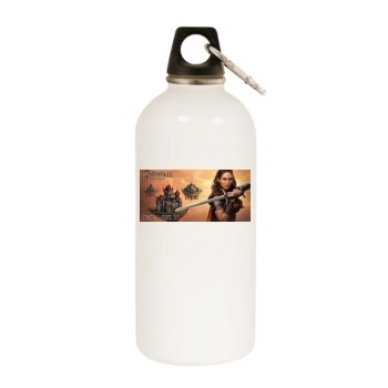 Megan Fox White Water Bottle With Carabiner