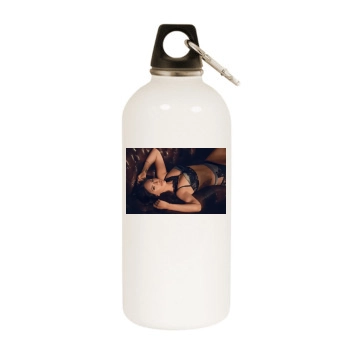 Megan Fox White Water Bottle With Carabiner