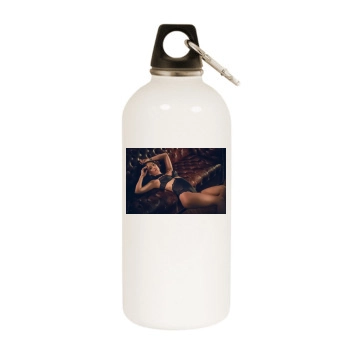 Megan Fox White Water Bottle With Carabiner