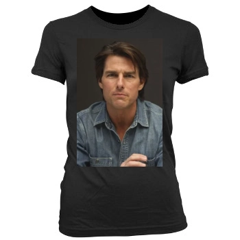 Tom Cruise Women's Junior Cut Crewneck T-Shirt