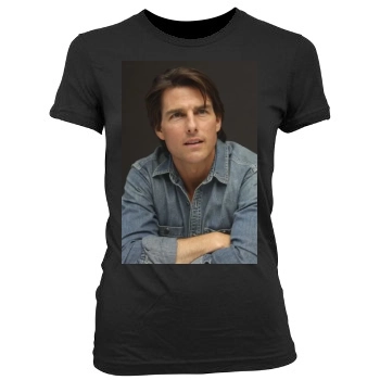 Tom Cruise Women's Junior Cut Crewneck T-Shirt