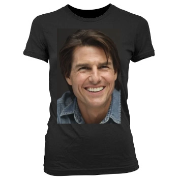 Tom Cruise Women's Junior Cut Crewneck T-Shirt