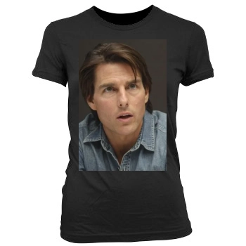 Tom Cruise Women's Junior Cut Crewneck T-Shirt