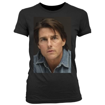 Tom Cruise Women's Junior Cut Crewneck T-Shirt