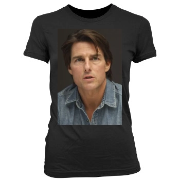 Tom Cruise Women's Junior Cut Crewneck T-Shirt