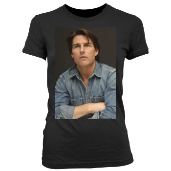 Tom Cruise Women's Junior Cut Crewneck T-Shirt