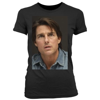 Tom Cruise Women's Junior Cut Crewneck T-Shirt