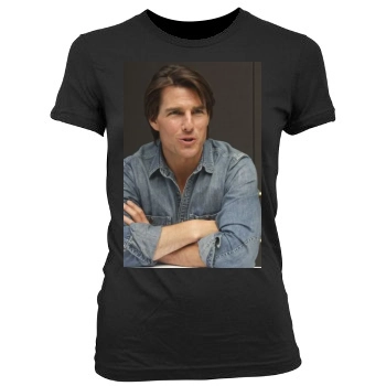 Tom Cruise Women's Junior Cut Crewneck T-Shirt