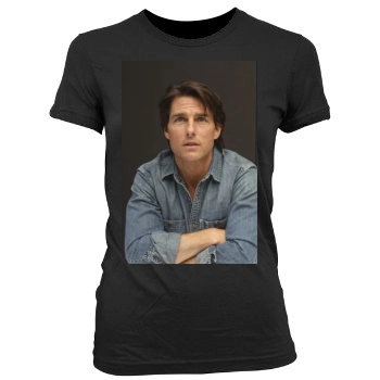 Tom Cruise Women's Junior Cut Crewneck T-Shirt