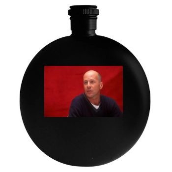 Bruce Willis Round Flask