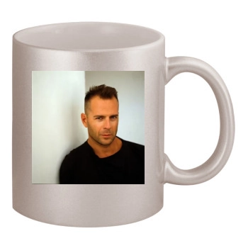 Bruce Willis 11oz Metallic Silver Mug