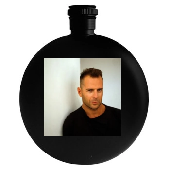 Bruce Willis Round Flask