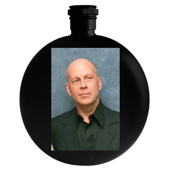 Bruce Willis Round Flask