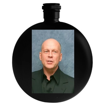 Bruce Willis Round Flask