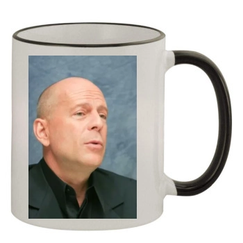 Bruce Willis 11oz Colored Rim & Handle Mug