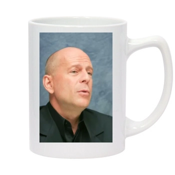 Bruce Willis 14oz White Statesman Mug