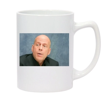 Bruce Willis 14oz White Statesman Mug