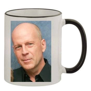 Bruce Willis 11oz Colored Rim & Handle Mug