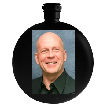 Bruce Willis Round Flask