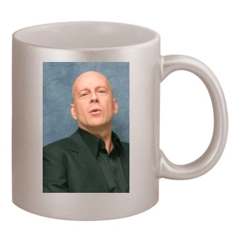 Bruce Willis 11oz Metallic Silver Mug