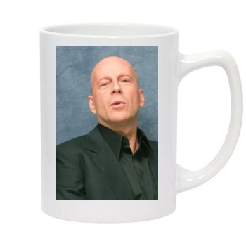 Bruce Willis 14oz White Statesman Mug