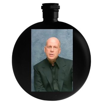 Bruce Willis Round Flask