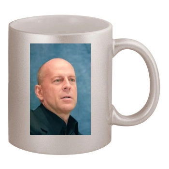 Bruce Willis 11oz Metallic Silver Mug