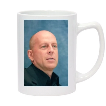 Bruce Willis 14oz White Statesman Mug