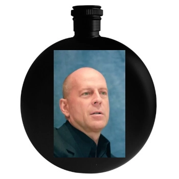 Bruce Willis Round Flask