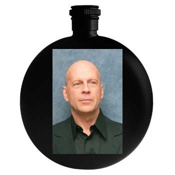 Bruce Willis Round Flask