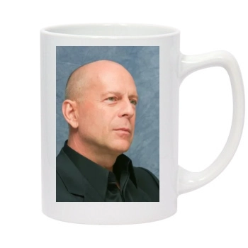 Bruce Willis 14oz White Statesman Mug