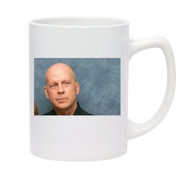 Bruce Willis 14oz White Statesman Mug