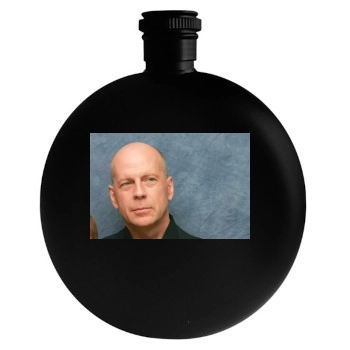 Bruce Willis Round Flask