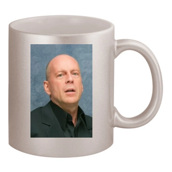 Bruce Willis 11oz Metallic Silver Mug