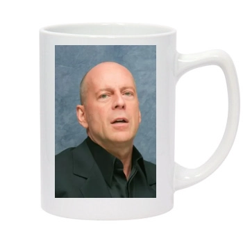 Bruce Willis 14oz White Statesman Mug