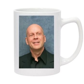 Bruce Willis 14oz White Statesman Mug