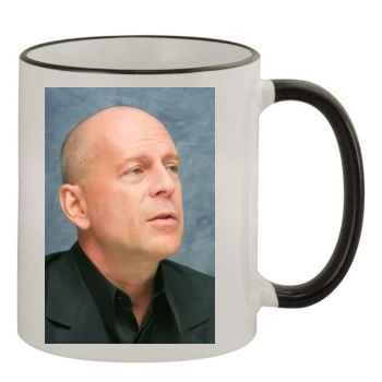 Bruce Willis 11oz Colored Rim & Handle Mug