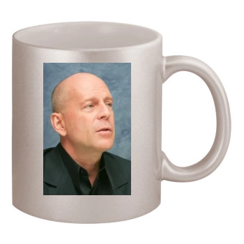 Bruce Willis 11oz Metallic Silver Mug