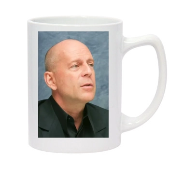 Bruce Willis 14oz White Statesman Mug