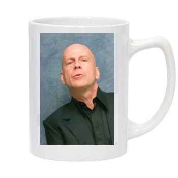 Bruce Willis 14oz White Statesman Mug