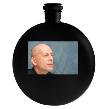 Bruce Willis Round Flask