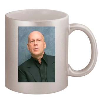 Bruce Willis 11oz Metallic Silver Mug