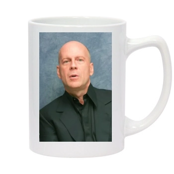 Bruce Willis 14oz White Statesman Mug