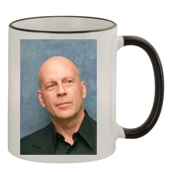 Bruce Willis 11oz Colored Rim & Handle Mug