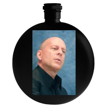 Bruce Willis Round Flask