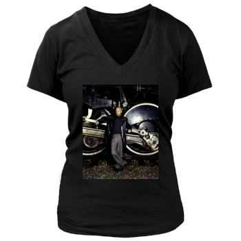 Bruce Willis Women's Deep V-Neck TShirt