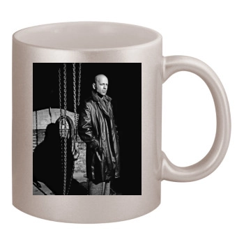 Bruce Willis 11oz Metallic Silver Mug